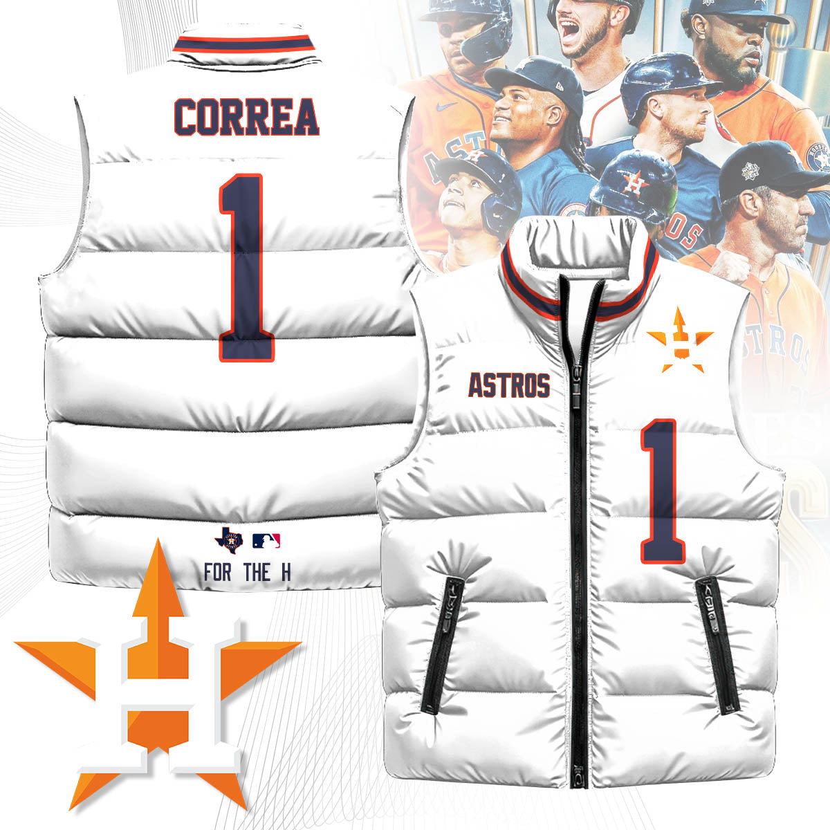 Houston Astros Unisex Puffer Vest
