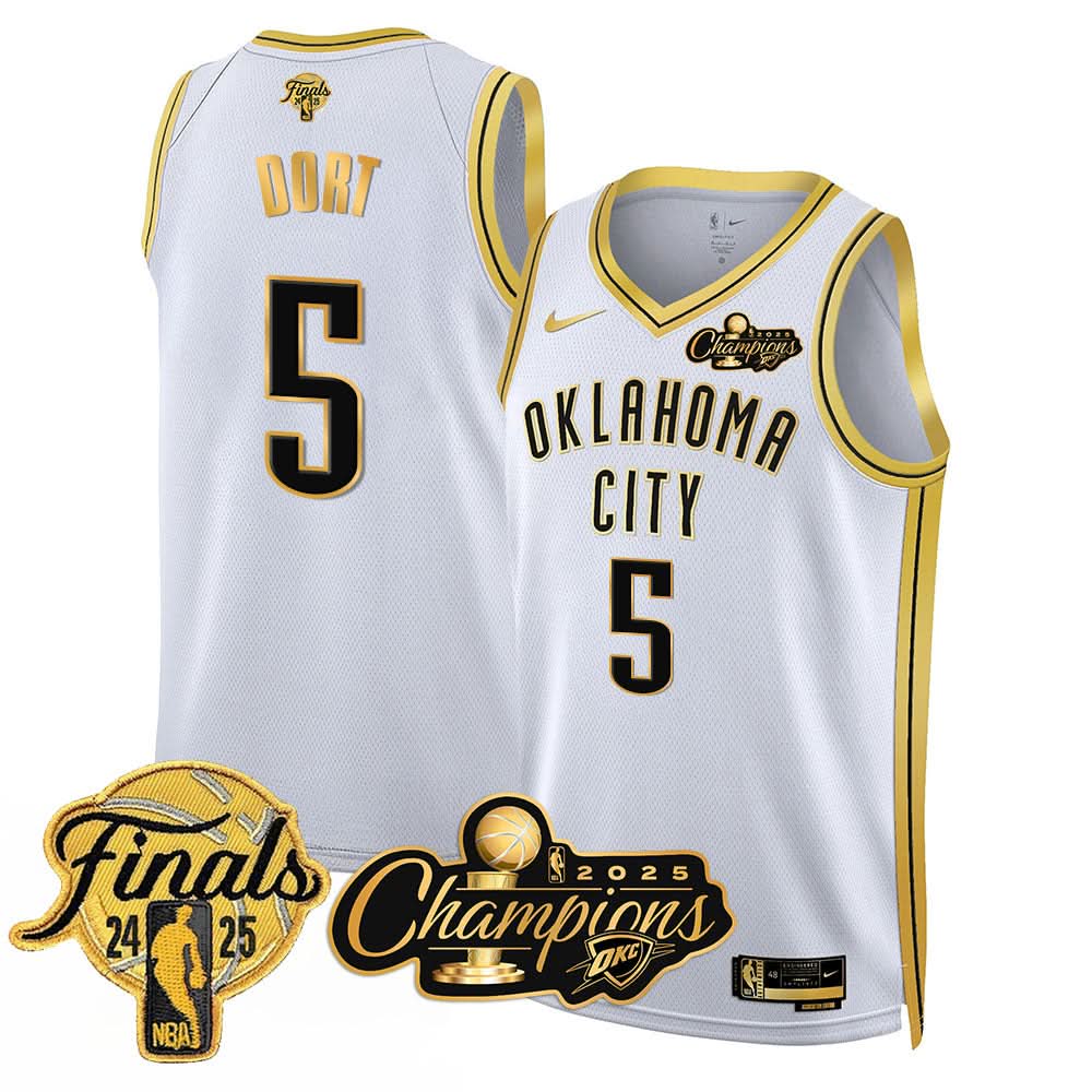 Oklahoma City Thunder 2025 NBA Champions Jersey - All Stitched