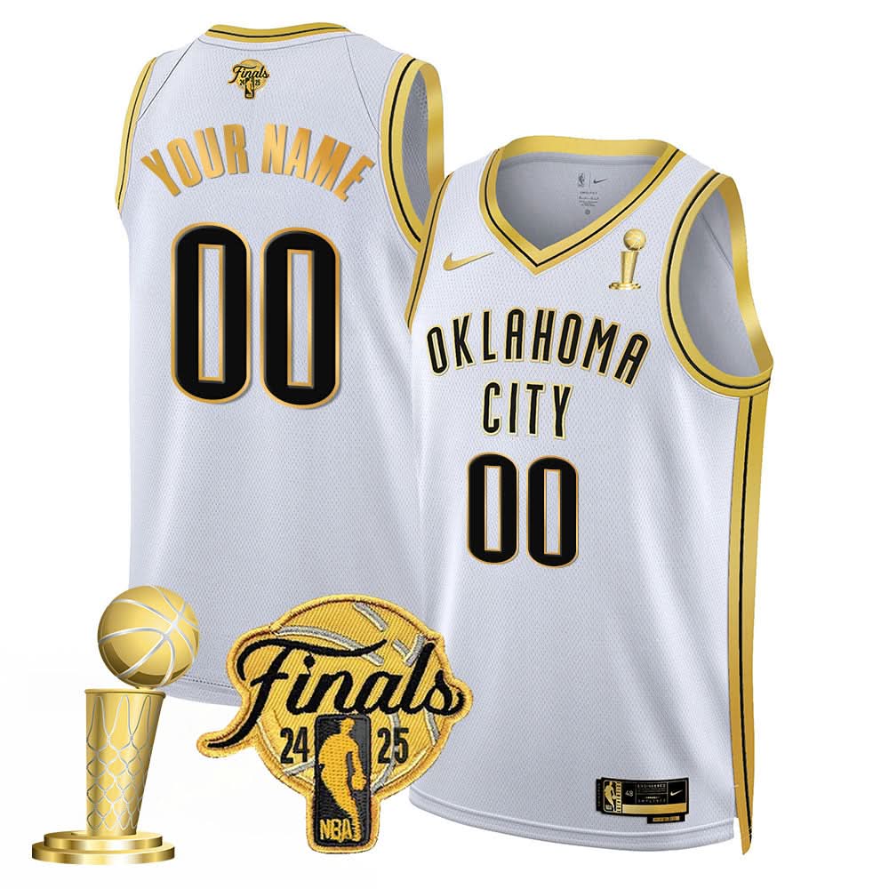 Oklahoma City Thunder 2024-25 Champions Custom Jersey - All Stitched