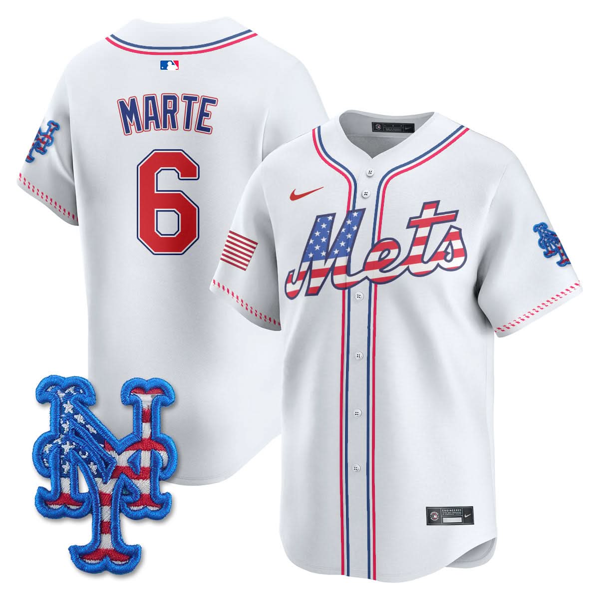 New York Mets 2025 Fourth of July Jersey - All Stitched