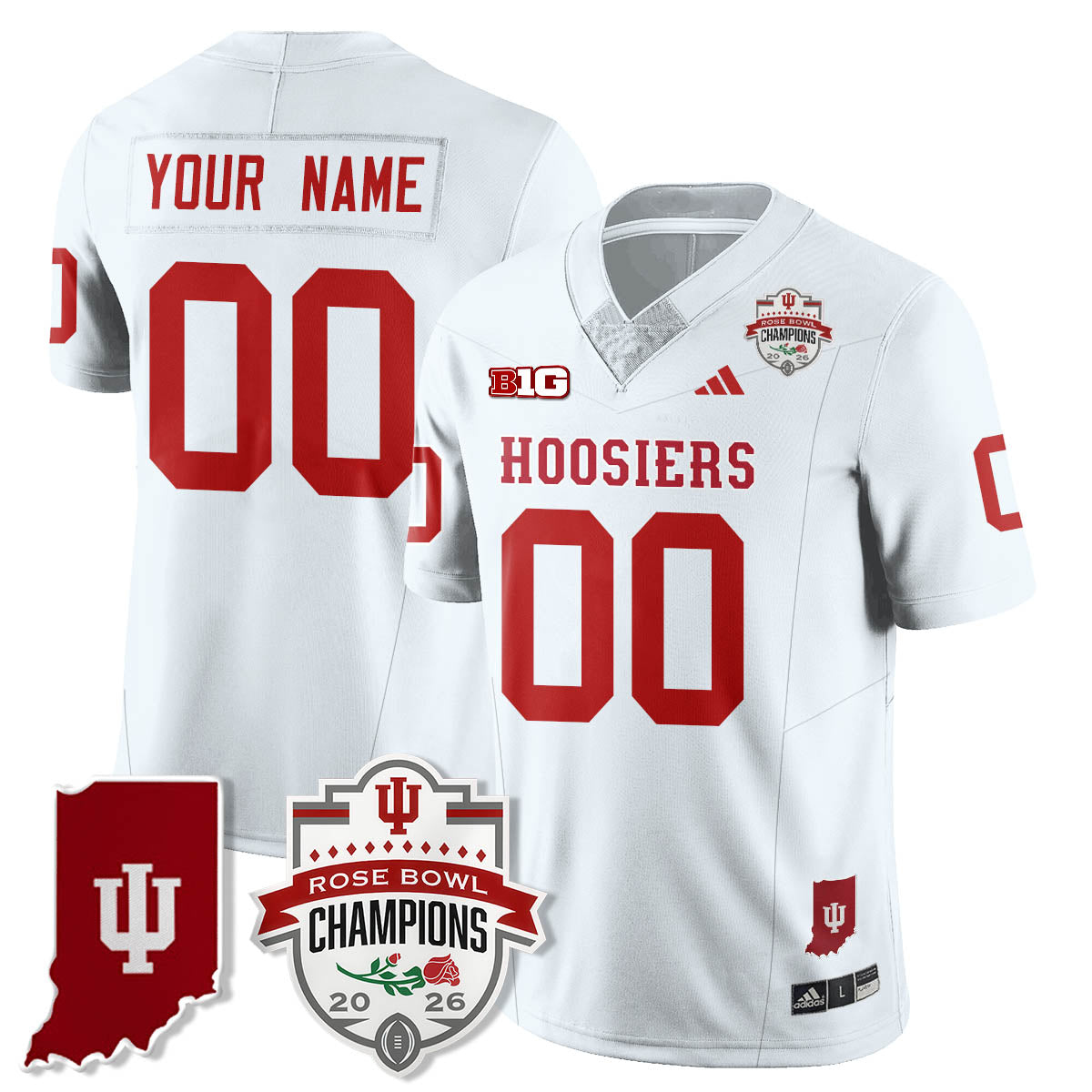 Indiana Hoosiers Vapor Limited Football Jersey - Rose Bowl Champions - All Stitched
