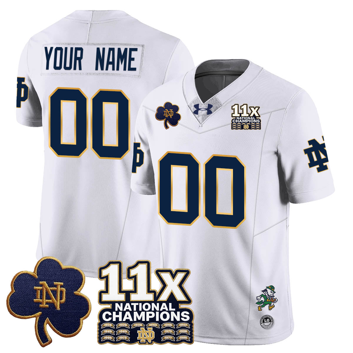 ND 11x-Time National Champions Vapor Limited Jersey - All Stitched
