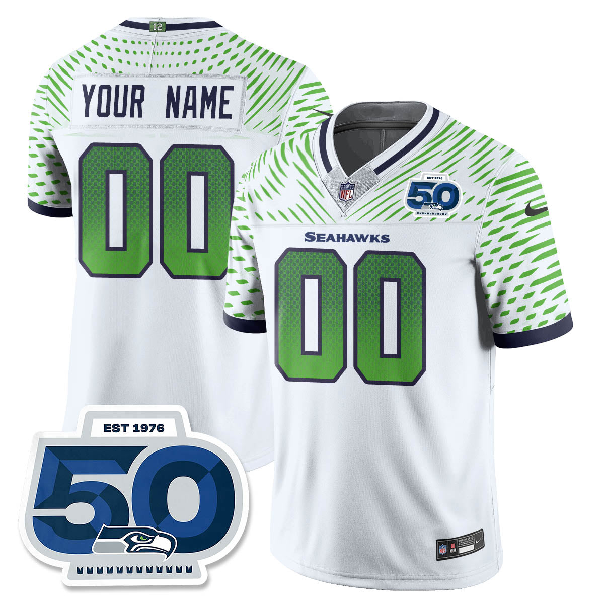 Men'sSEA 2025 "Rivalries" 50th Season Patch Vapor Limited Jersey - All Stitched