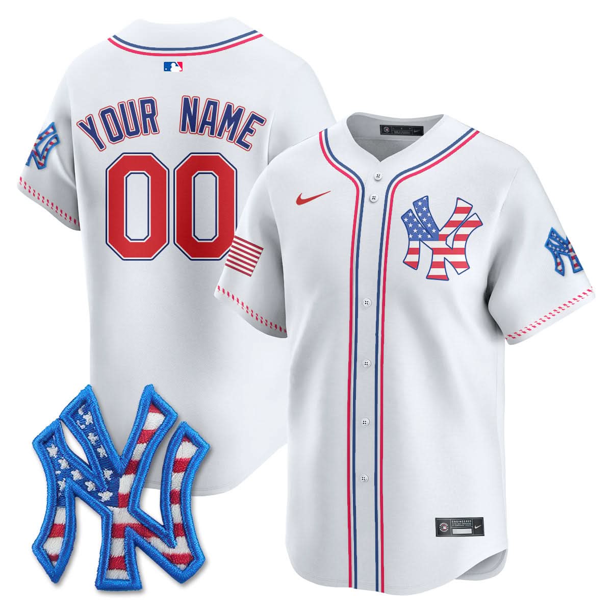 New York Yankees 2025 Fourth of July Custom Jersey - All Stitched
