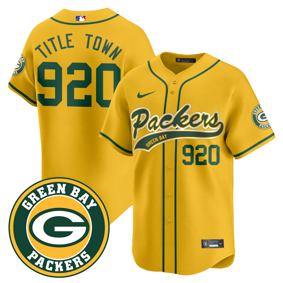 Green Bay Packers Limited Baseball Jersey - All Stitched