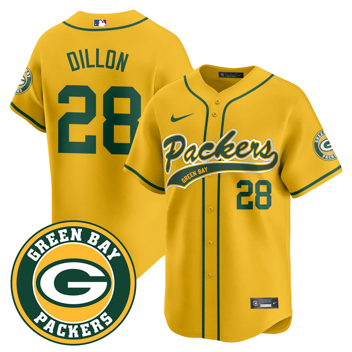 Green Bay Packers Limited Baseball Jersey - All Stitched
