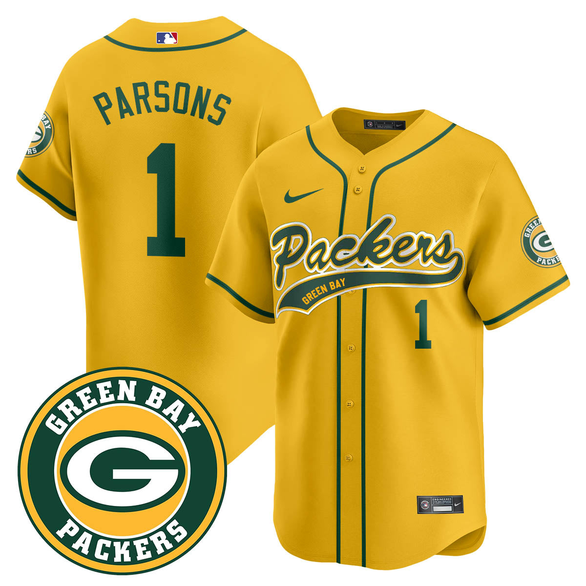Green Bay Packers Limited Baseball Jersey - All Stitched