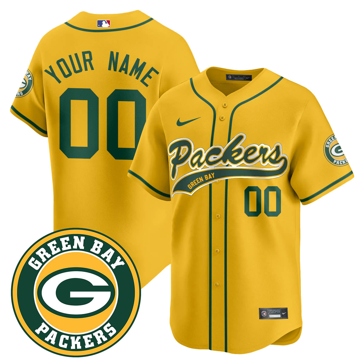 Green Bay Packers Limited Baseball Jersey - All Stitched