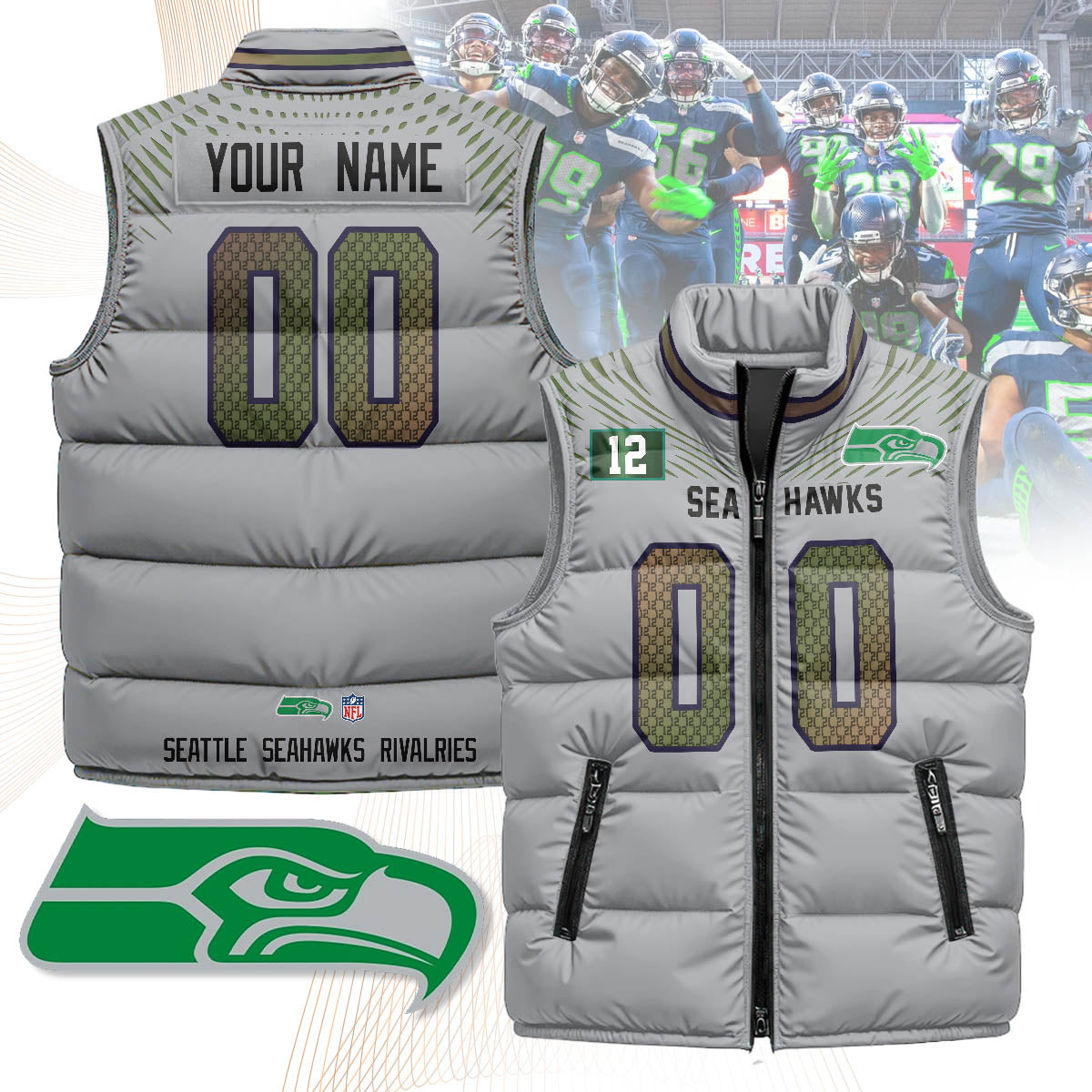 Seattle Seahawks Rivalry Series Puffer Vest