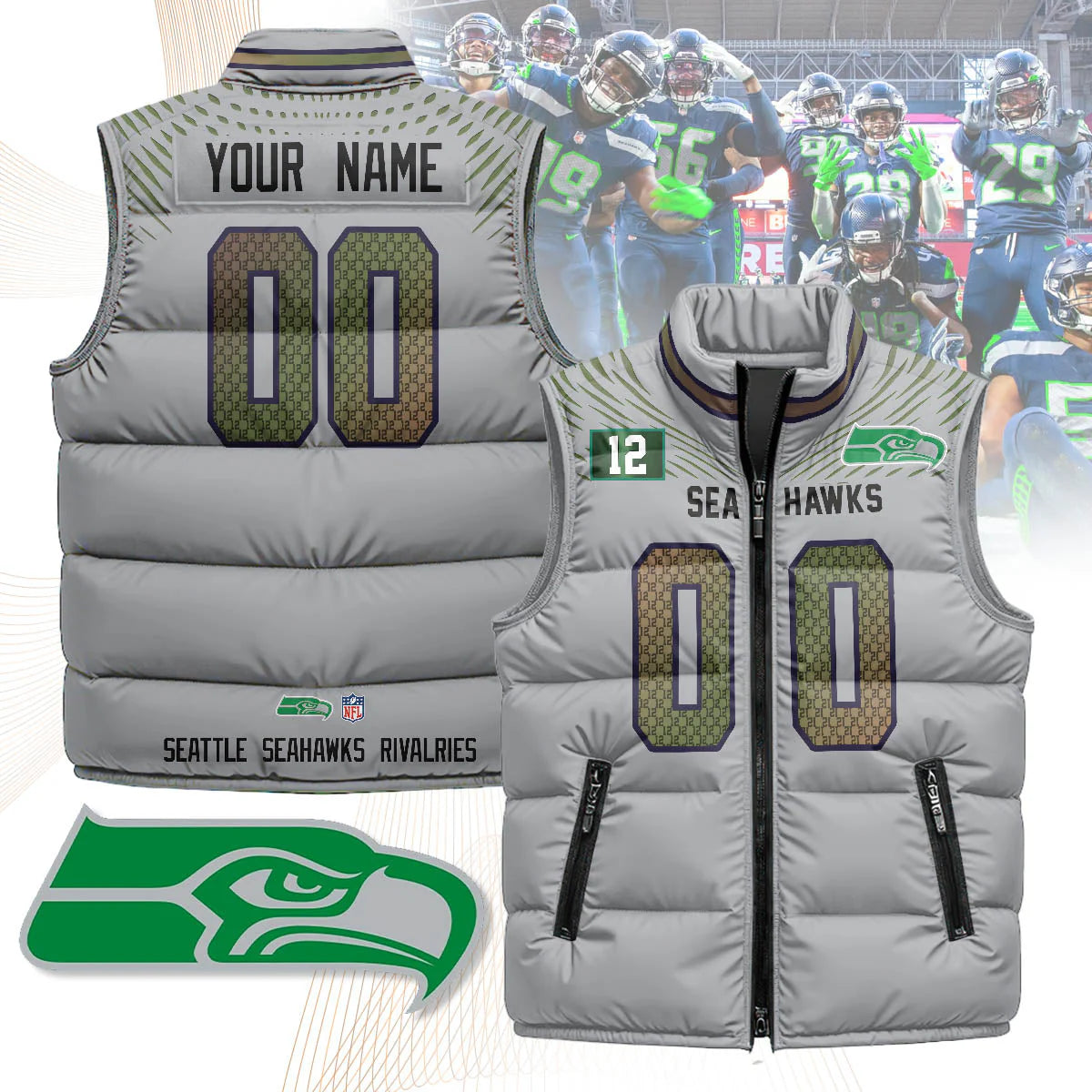 Custom SEA Unisex Puffer Vest