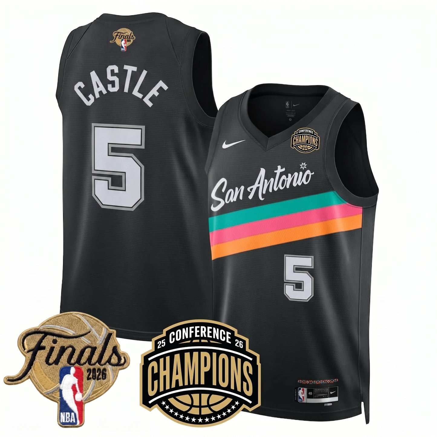 SAS 2026 NBA Western Conference Champions City 25/26 Jersey - Stitched