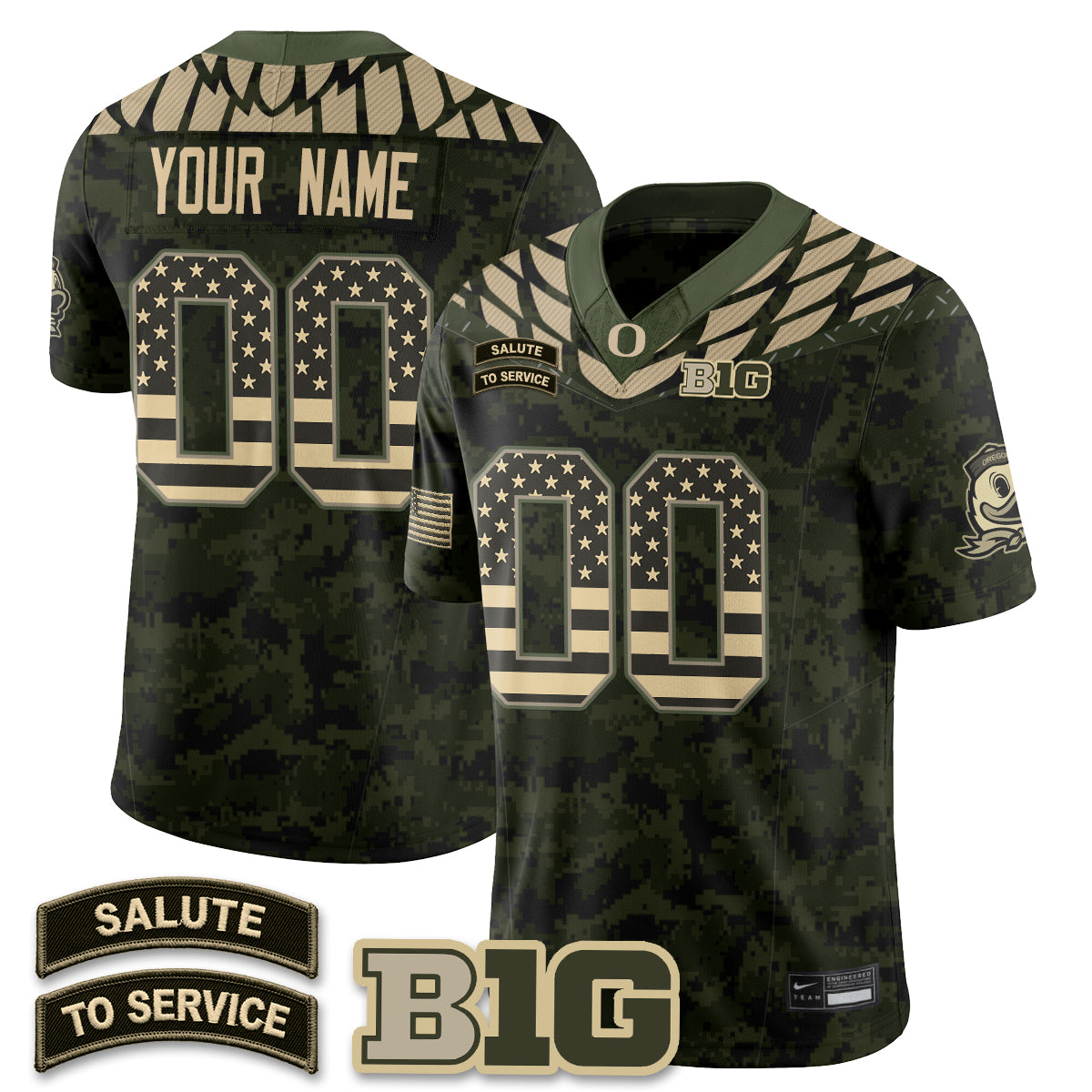 ORE 2026 Salute to Service Vapor Custom Jersey - Stitched