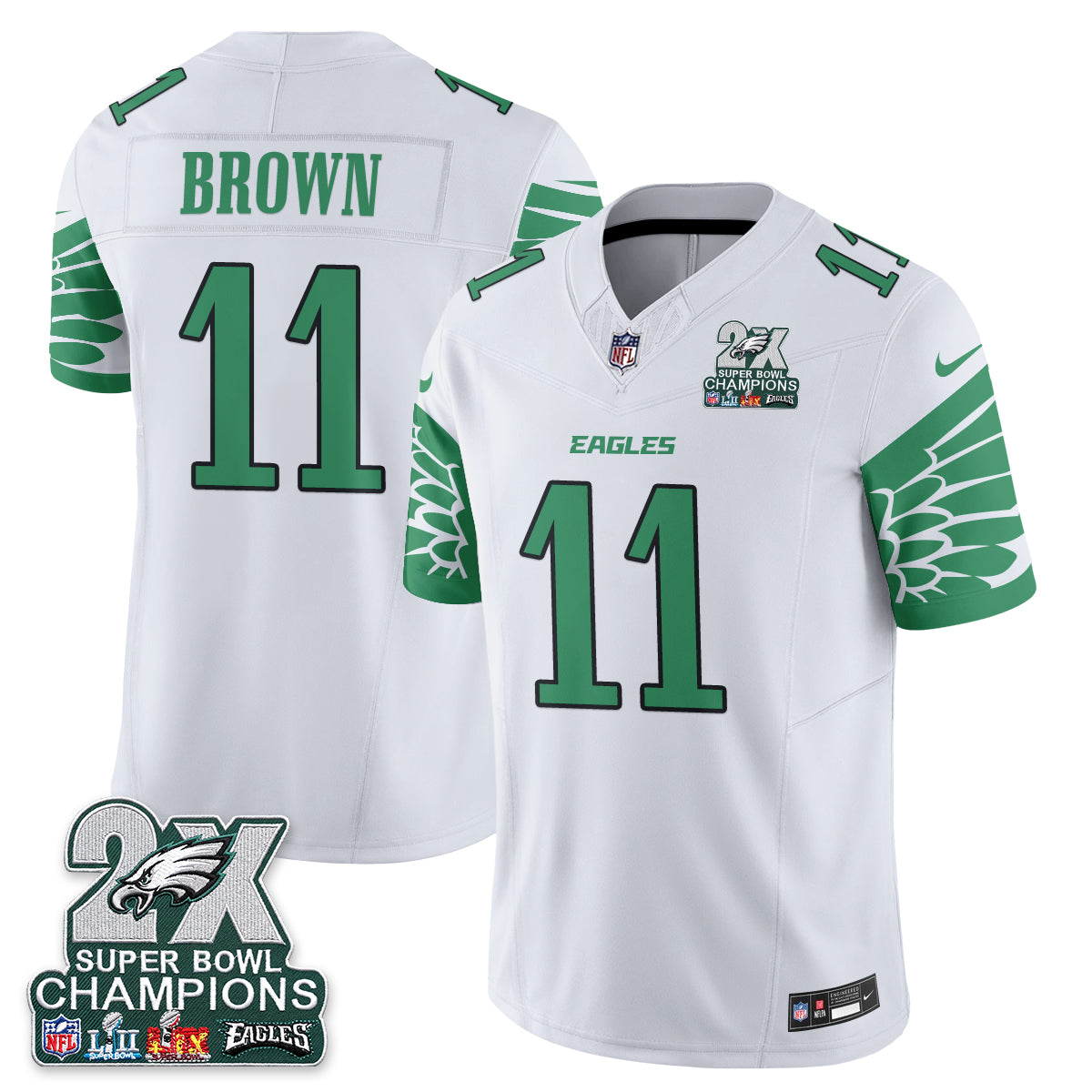 Philadelphia Eagles Fan Gear Vapor Jersey V3- Stitched
