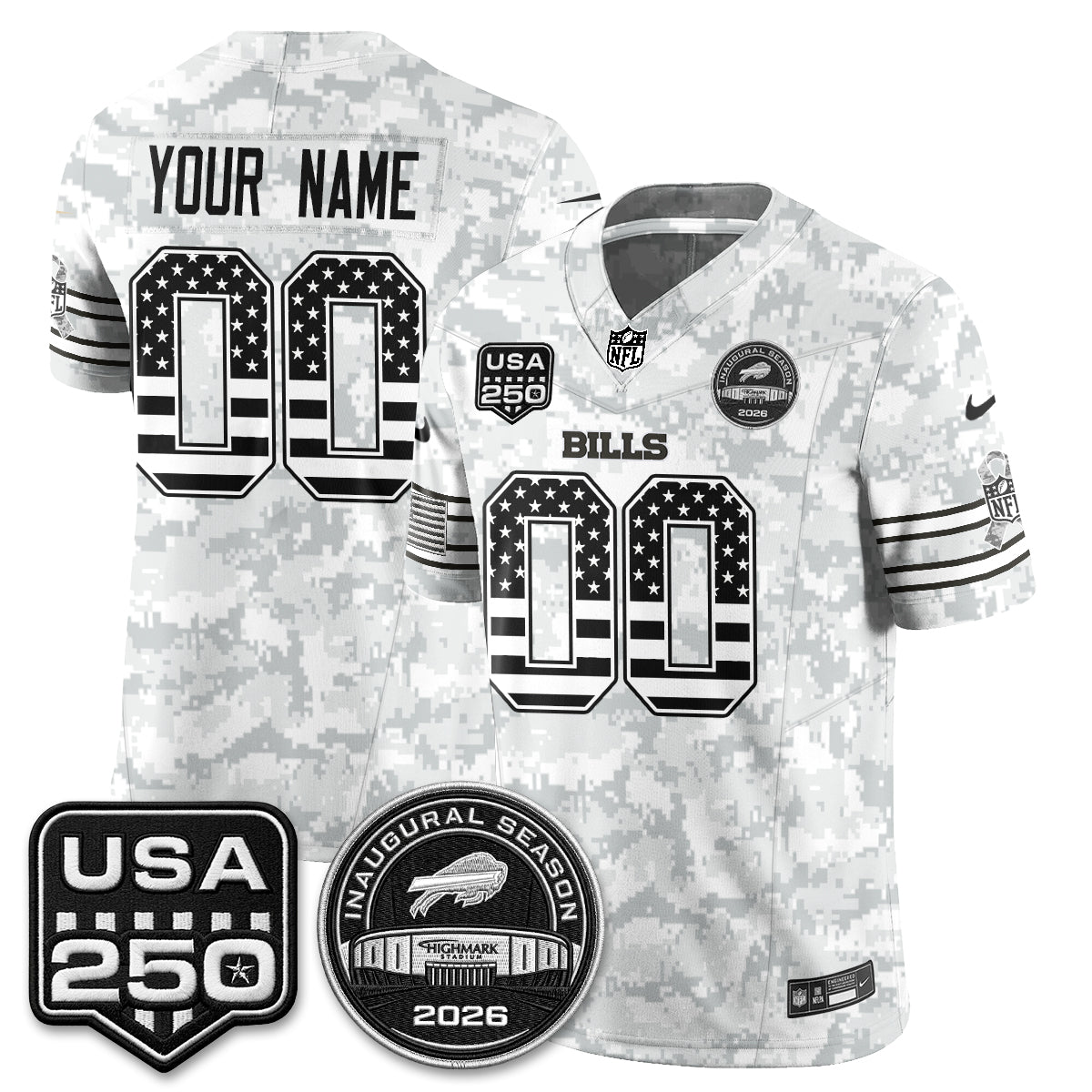 BUF 2026 Salute to Service Edition Vapor Custom Jersey - Stitched