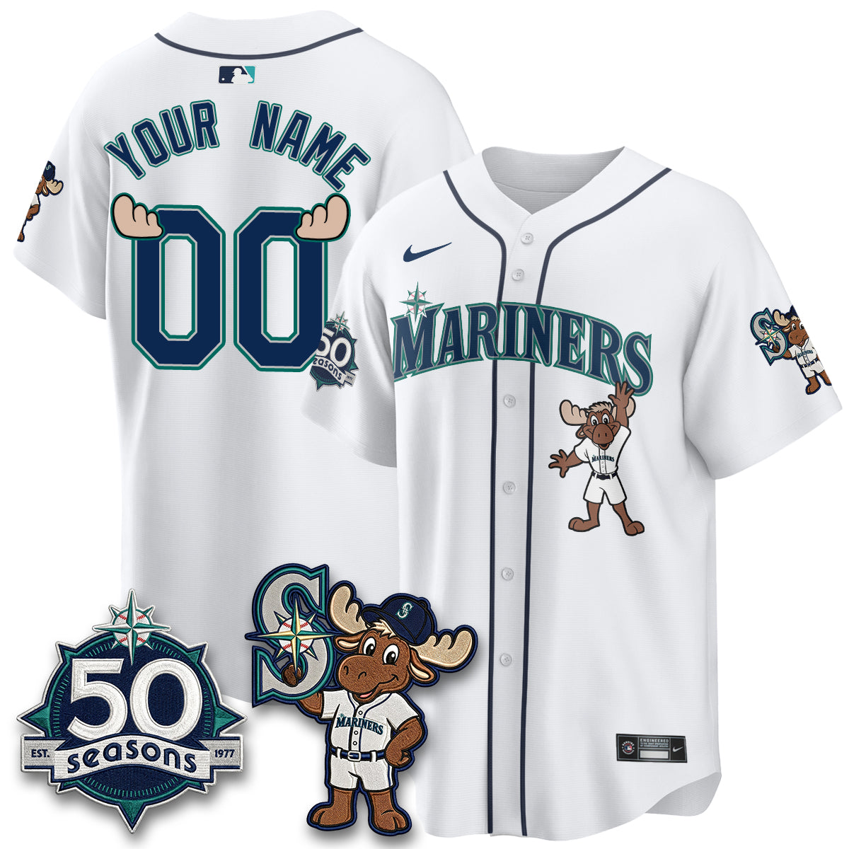 SEA Mascot Custom Jersey - All Stitched