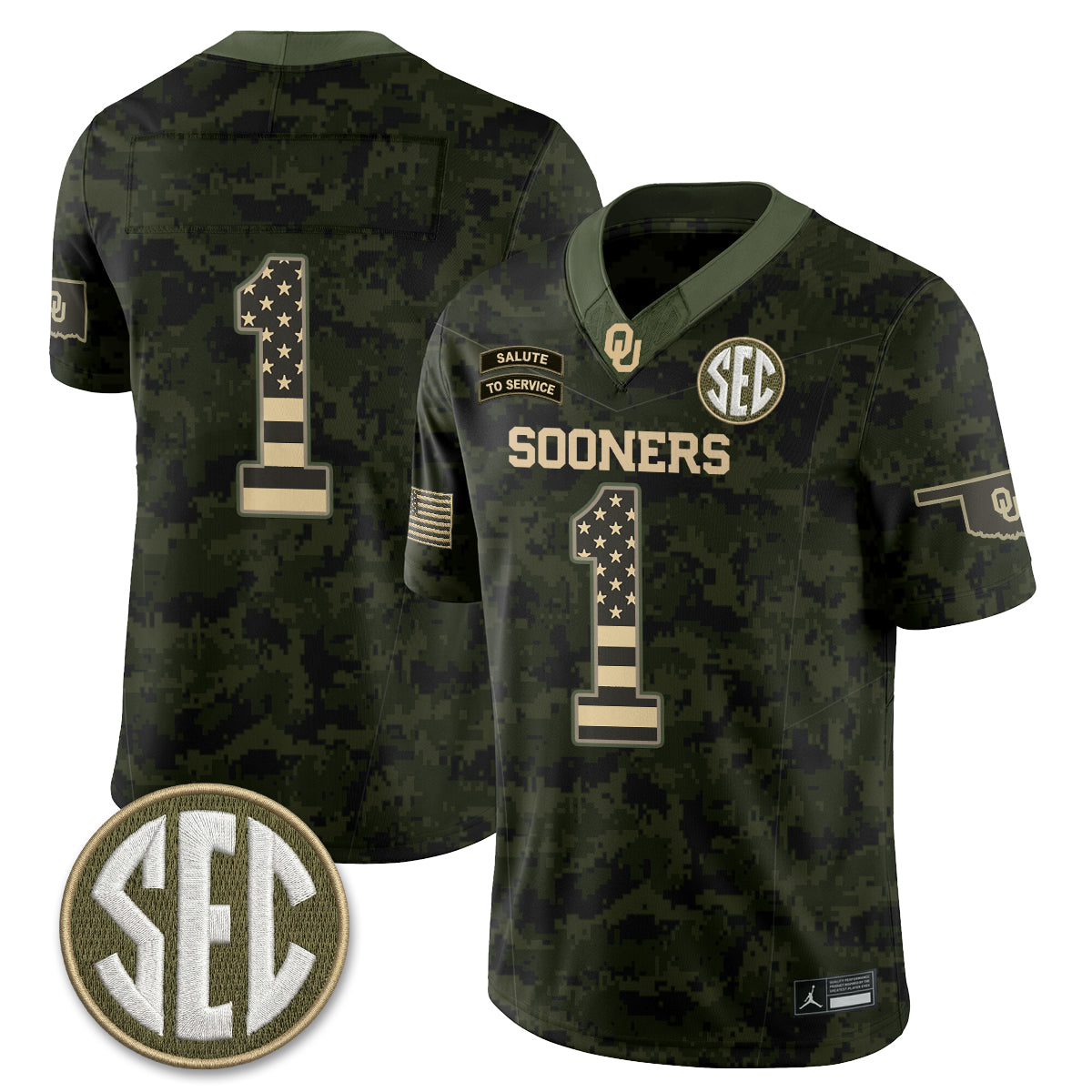 OU 2026 Salute to Service Vapor Jersey - Stitched