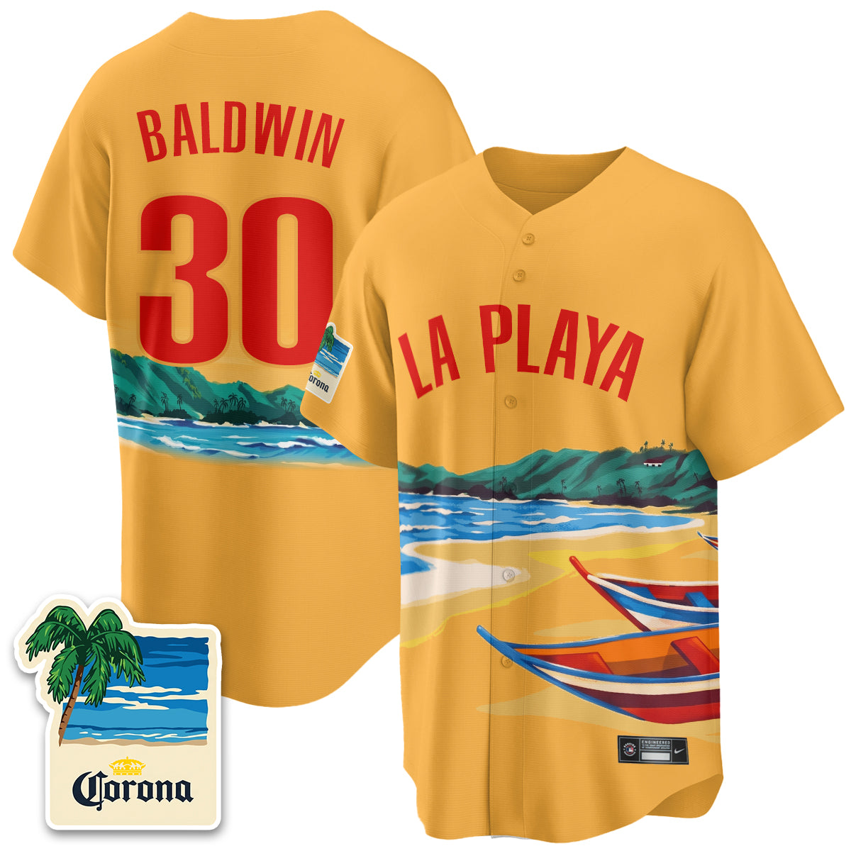 Atlanta Braves Beach Connect "La Playa" Edition Vapor Jersey- Patch Stitched