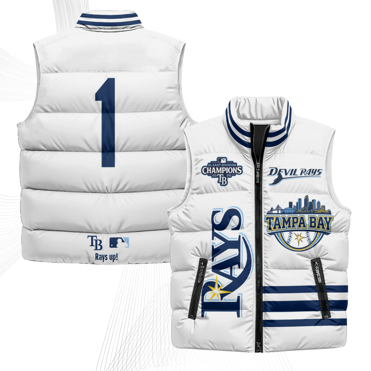 CLE Motor City Custom Puffer Vest - Printed