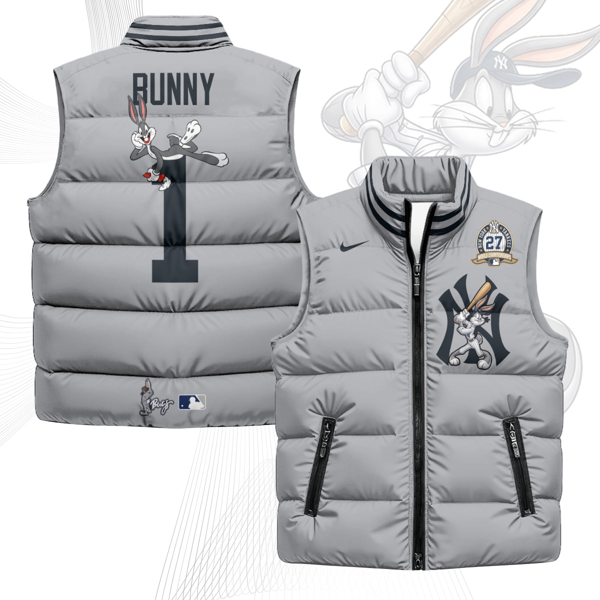 New York Yankees Edition Unisex Puffer Vest - Printed