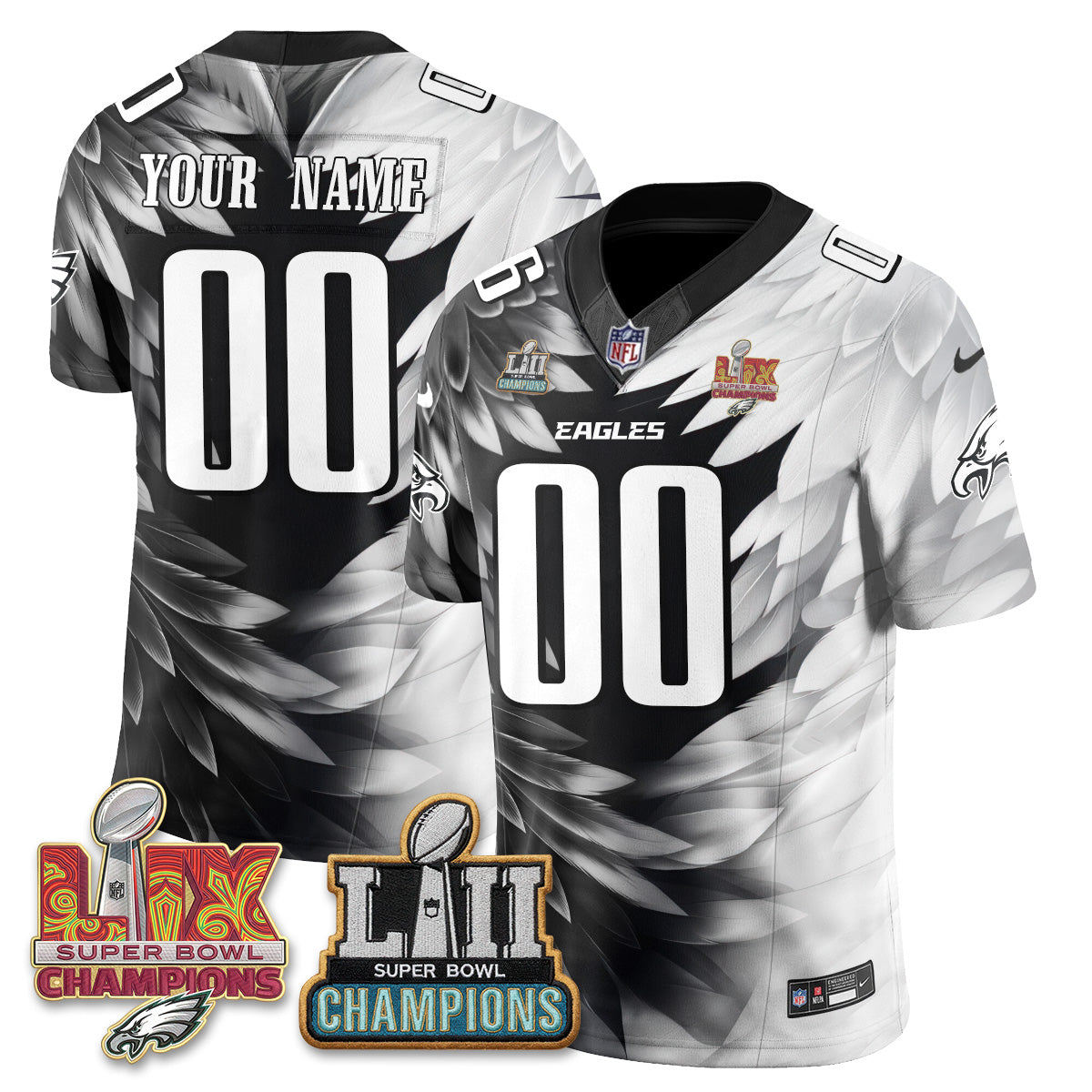 Philadelphia Eagles Fangear Edition Vapor Custom Jersey - Stitched