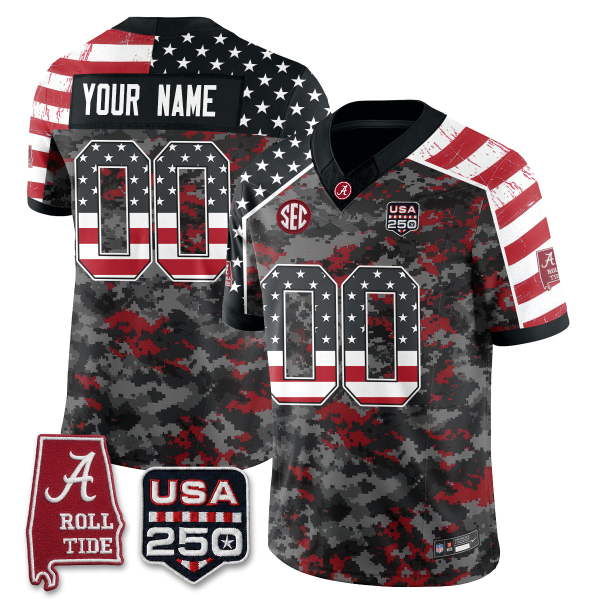 BAMA Camouflage Edition 2026 Vapor Limited Custom Jersey - Stitched