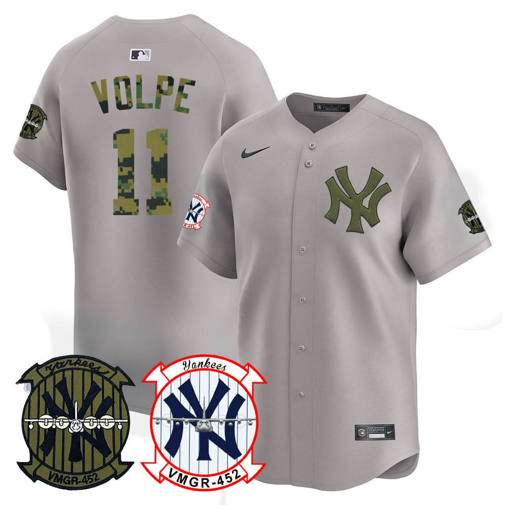 Men's New York Yankees Woodland USMC Alternate Vapor Premier Limited Jersey - All Stitched