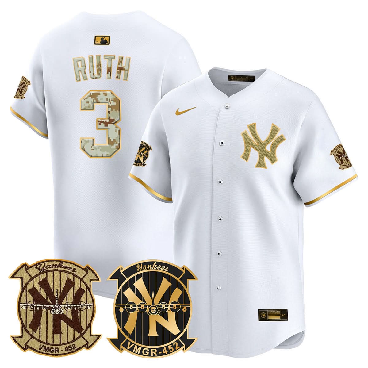 Men's New York Yankees Desert USMC Alternate Vapor Premier Limited Jersey - All Stitched