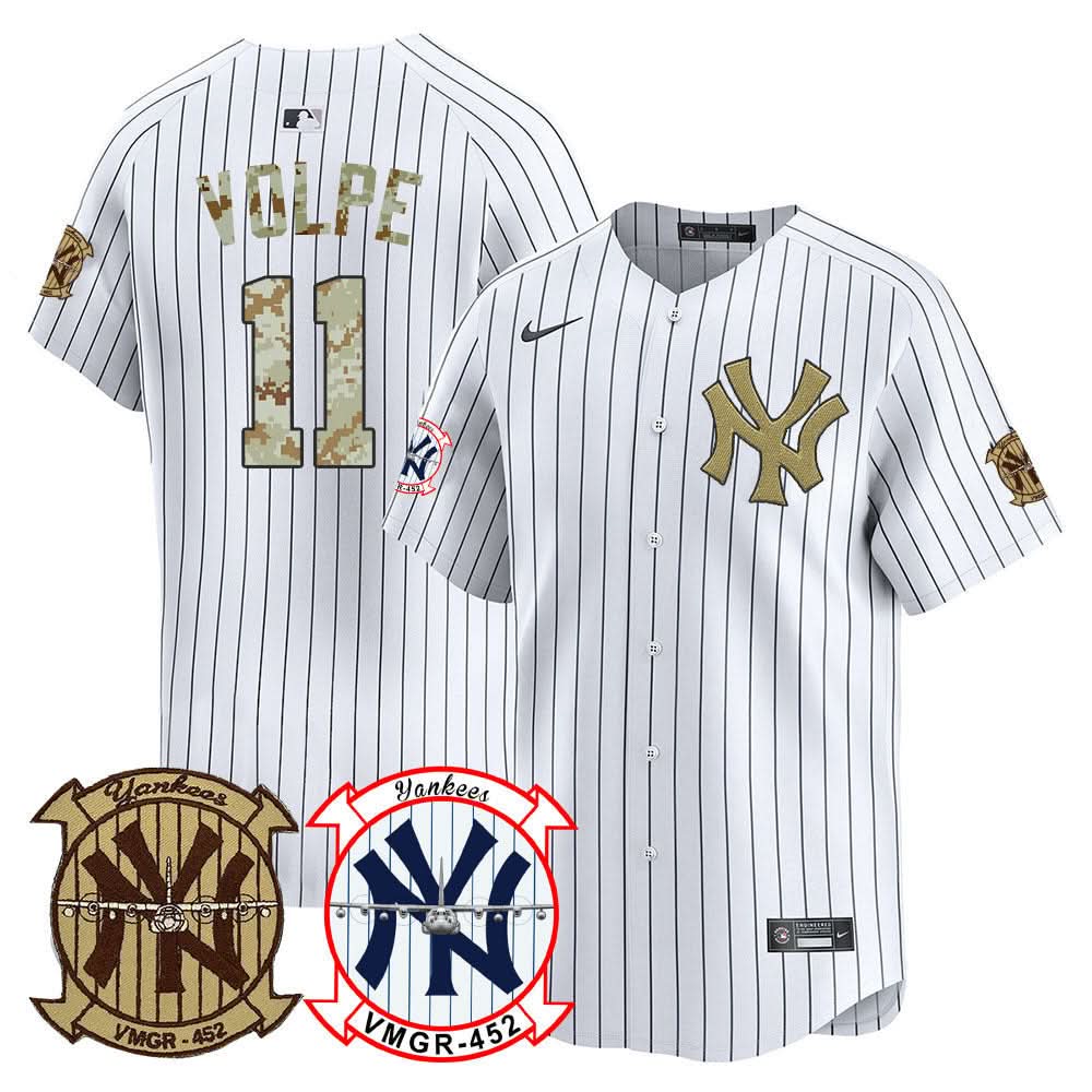 Men's New York Yankees Desert USMC Alternate Vapor Premier Limited Jersey - All Stitched