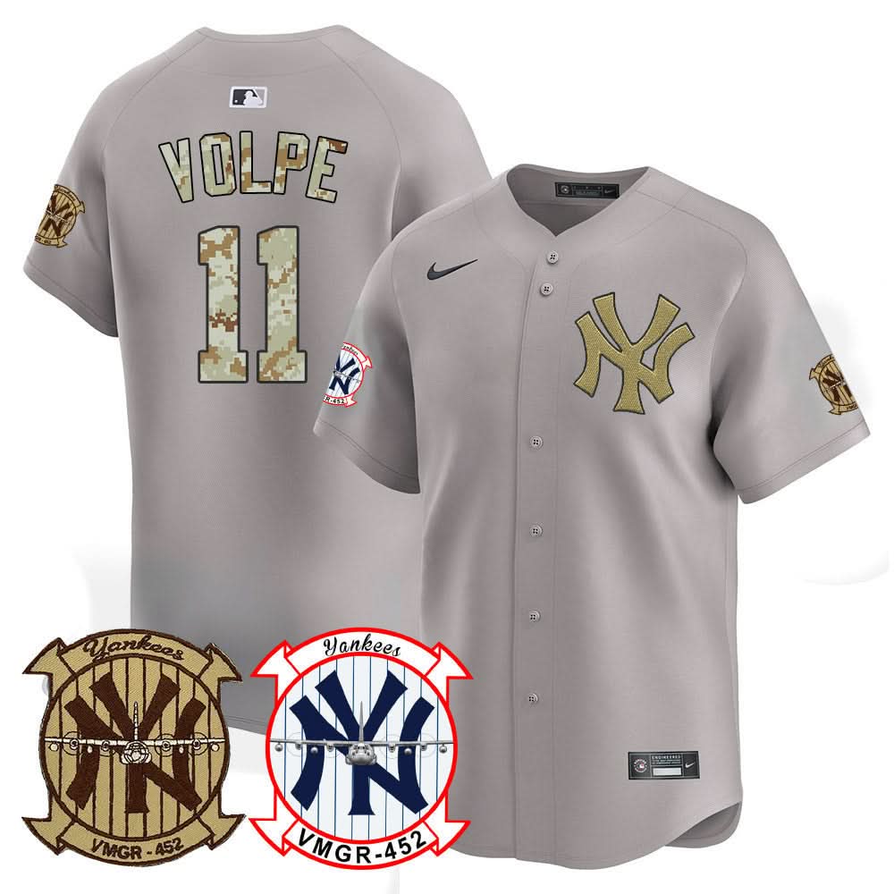 Men's New York Yankees Desert USMC Alternate Vapor Premier Limited Jersey - All Stitched