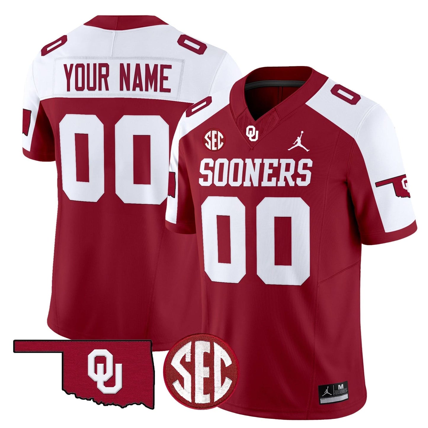 Oklahoma Sooners 2024 Vapor Limited Custom Jersey - SEC Patch - All Stitched