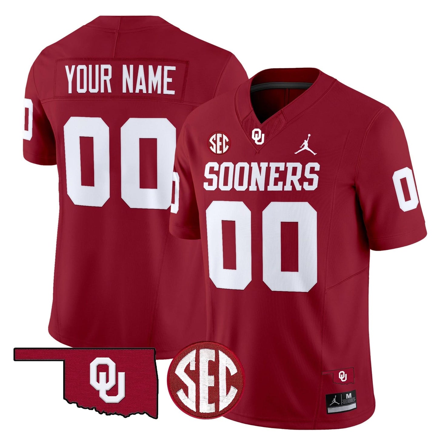 Oklahoma Sooners 2024 Vapor Limited Custom Jersey - SEC Patch - All Stitched