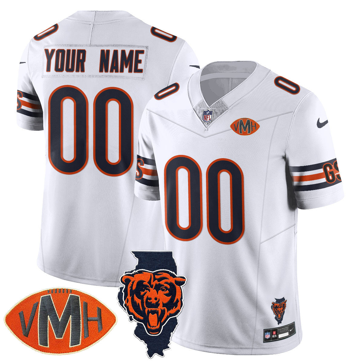 Chicago Bears Honor Virginia Halas McCaskey Custom Jersey - All Stitched