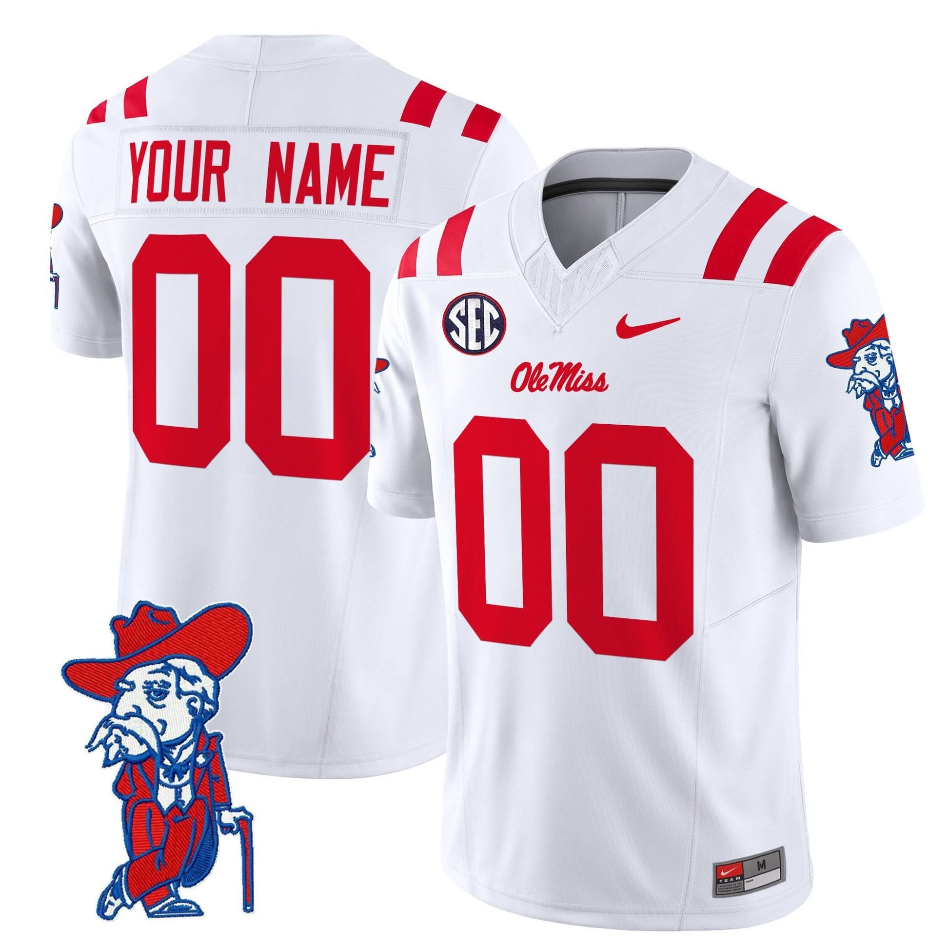 Ole Miss Rebels 2025 Vapor Limited Custom Jersey V2 - All Stitched