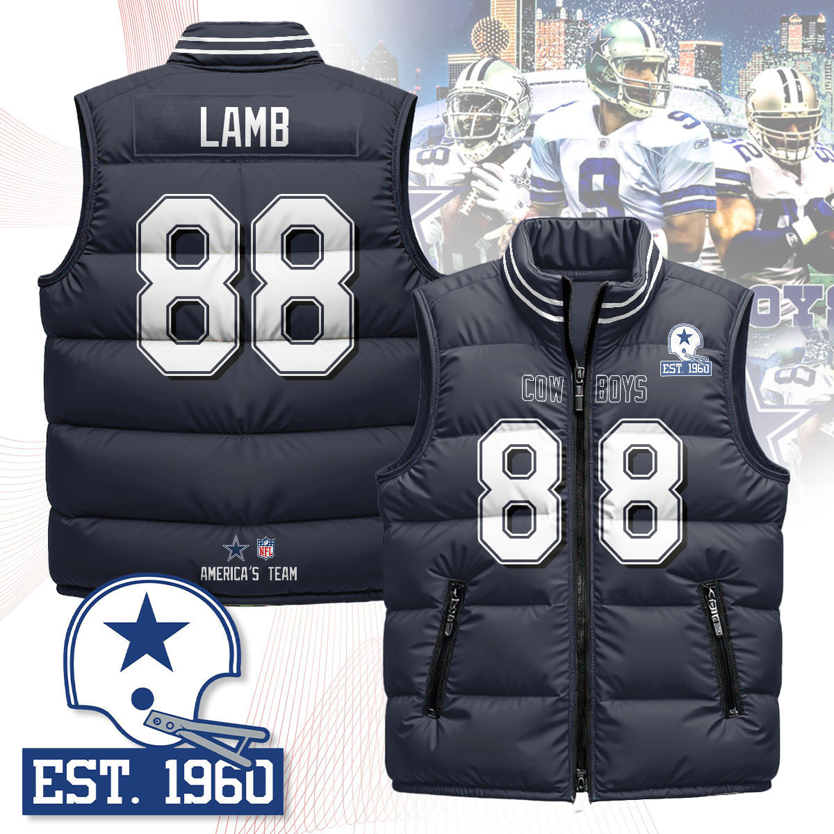 Dallas Cowboys Unisex Puffer VestPlayer