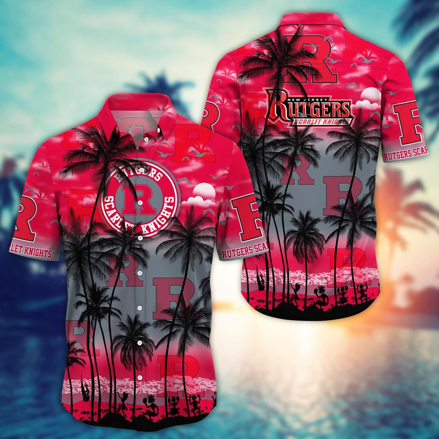 Rutgers Scarlet Knights - Trending Aloha Shirt Summer