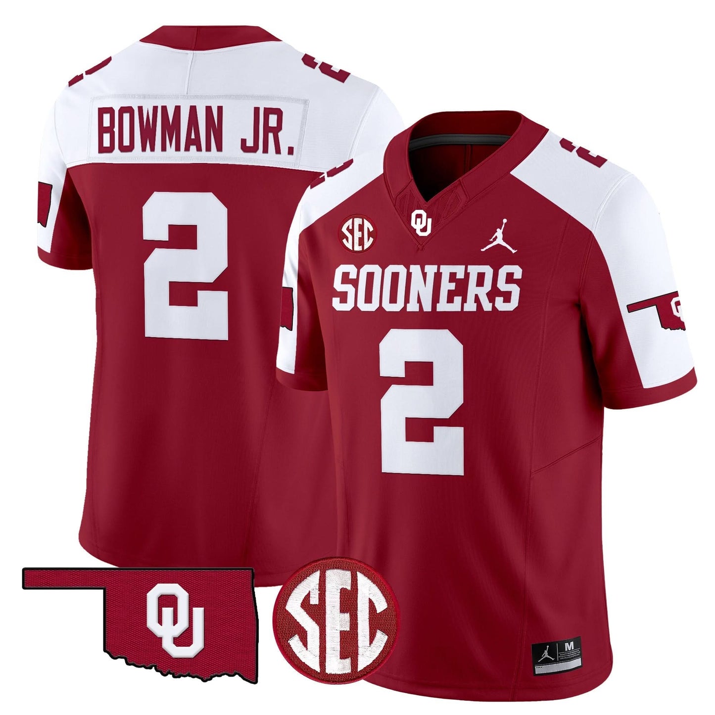Oklahoma Sooners 2024 Vapor Limited Jersey - SEC Patch - All Stitched