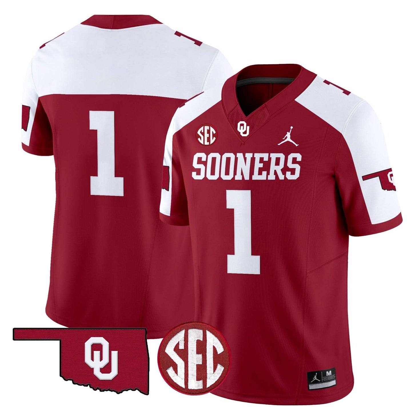 Oklahoma Sooners 2024 Vapor Limited Jersey - SEC Patch - All Stitched