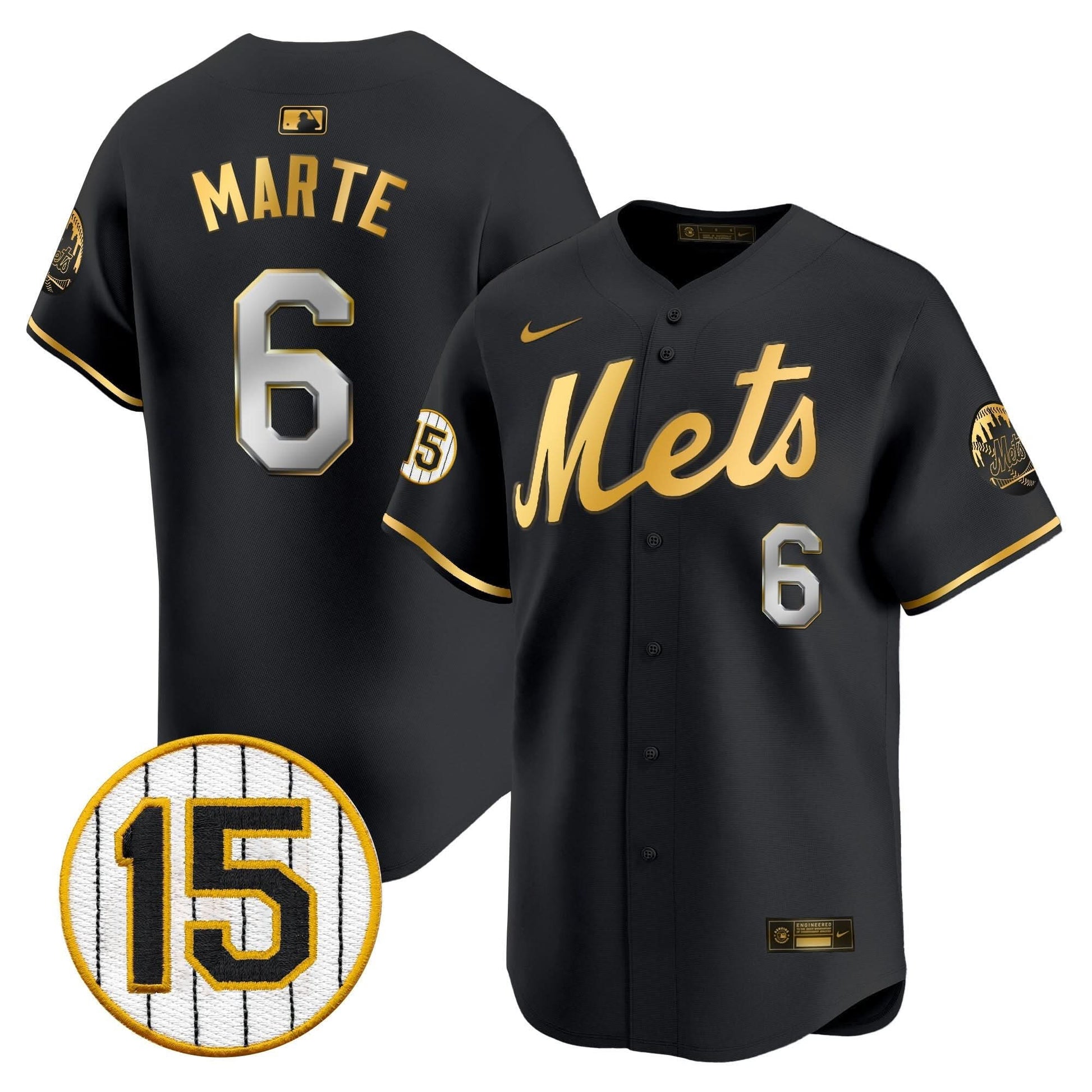 Men's New York Mets Jerry Grote Patch Vapor Premier Limited Jersey - All Stitched