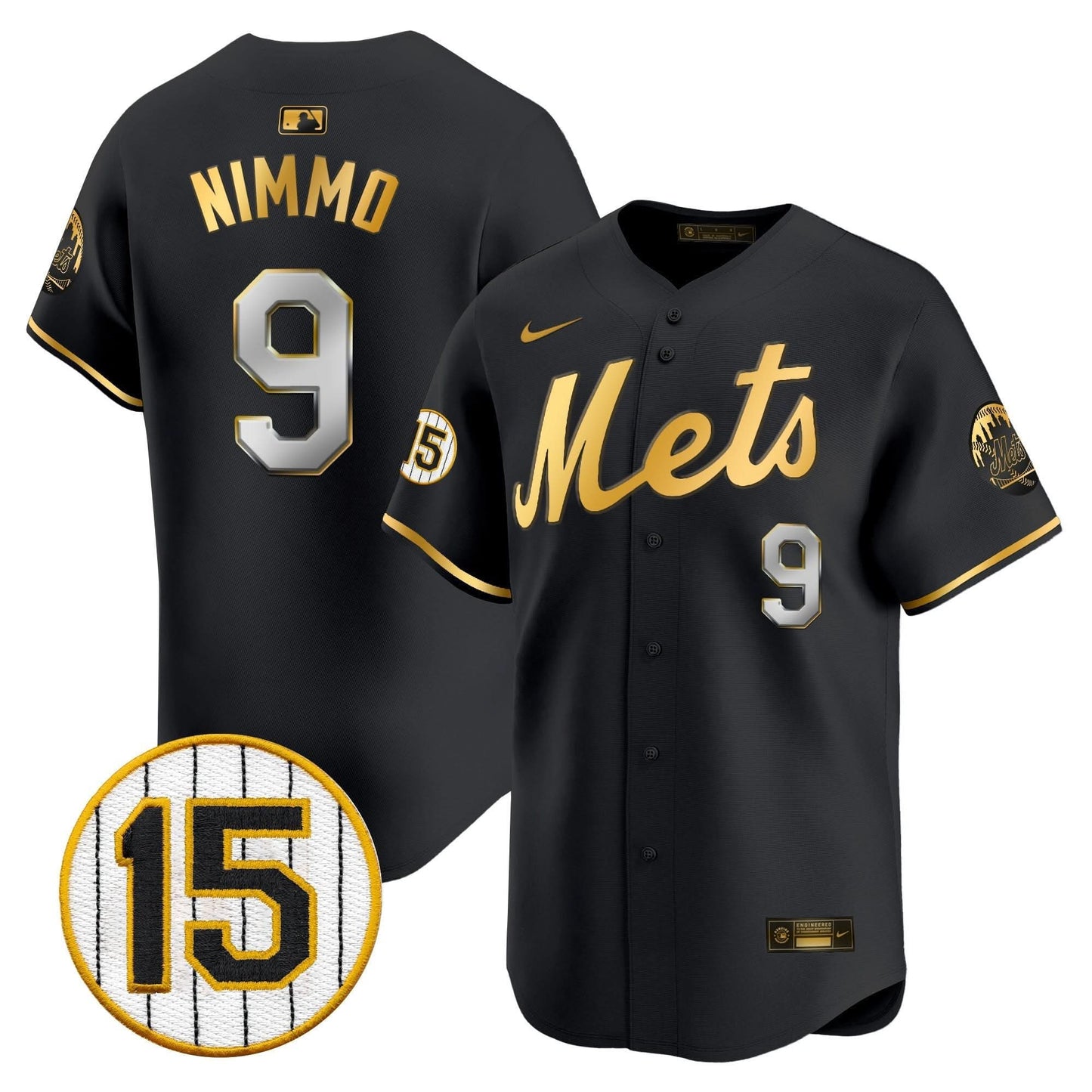 Men's New York Mets Jerry Grote Patch Vapor Premier Limited Jersey - All Stitched