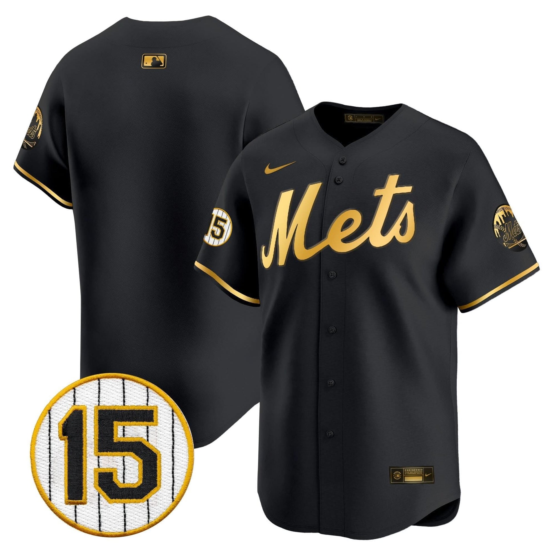 Men's New York Mets Jerry Grote Patch Vapor Premier Limited Jersey - All Stitched
