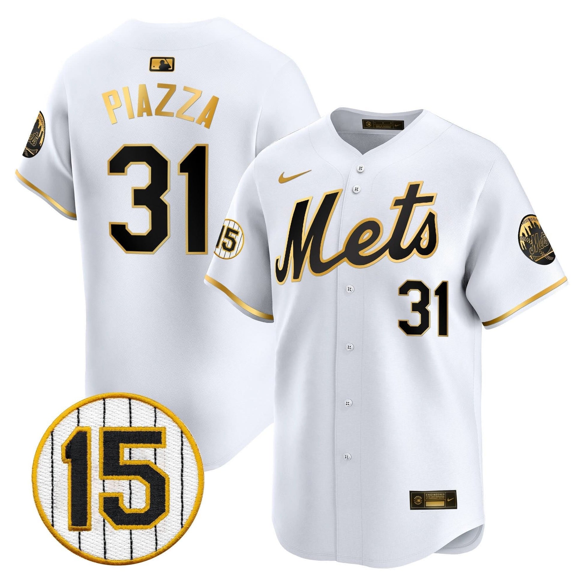 Men's New York Mets Jerry Grote Patch Vapor Premier Limited Jersey - All Stitched