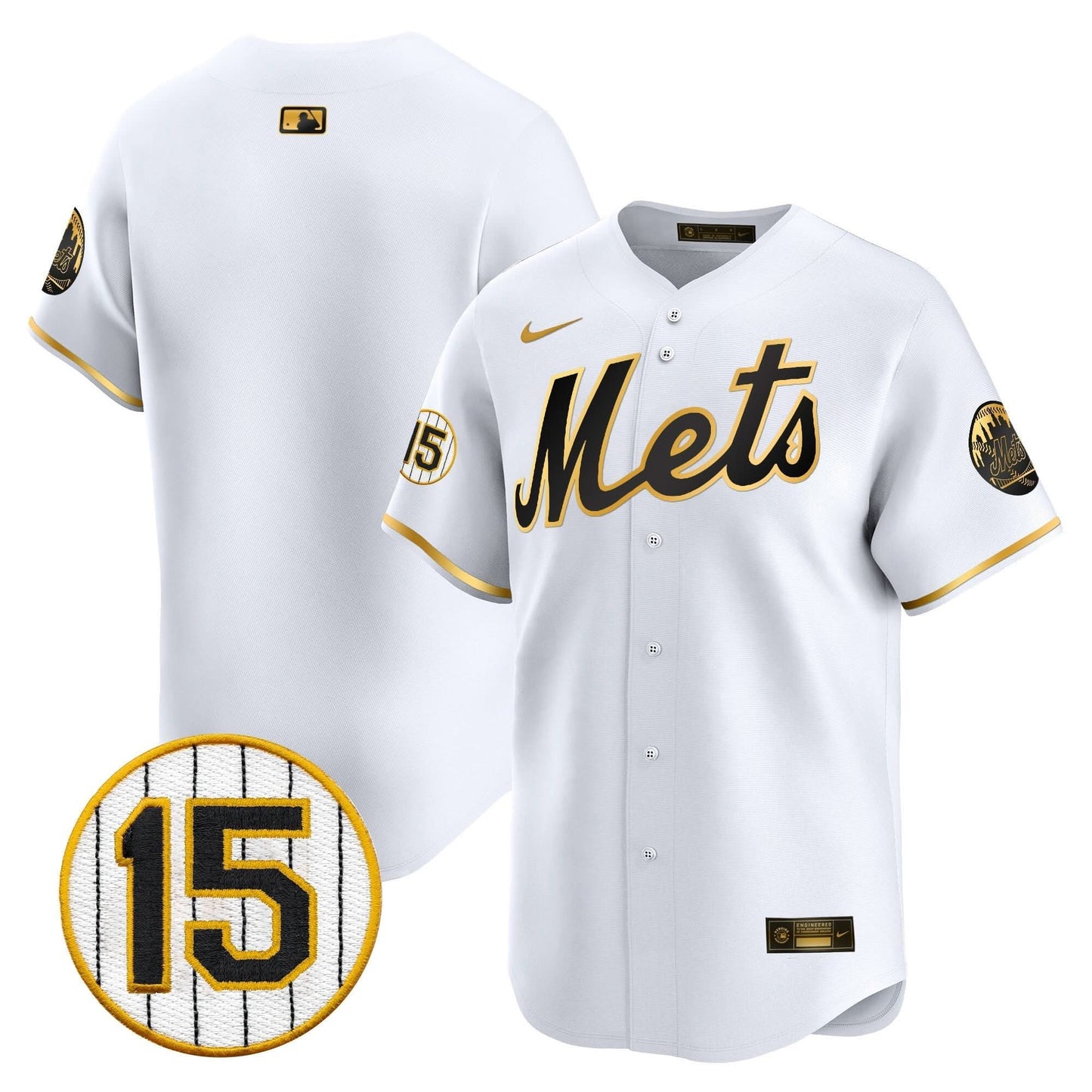 Men's New York Mets Jerry Grote Patch Vapor Premier Limited Jersey - All Stitched
