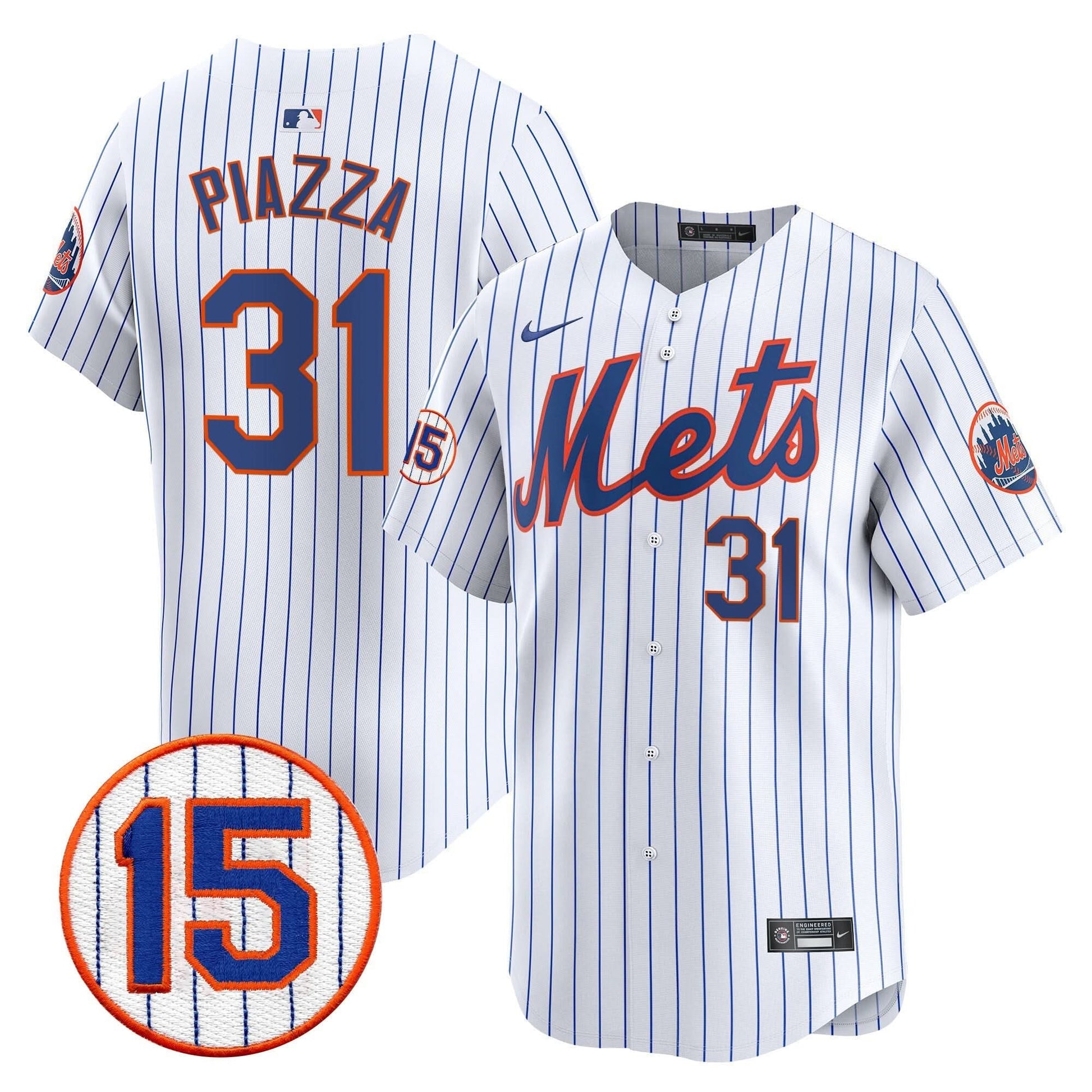 Men's New York Mets Jerry Grote Patch Vapor Premier Limited Jersey - All Stitched