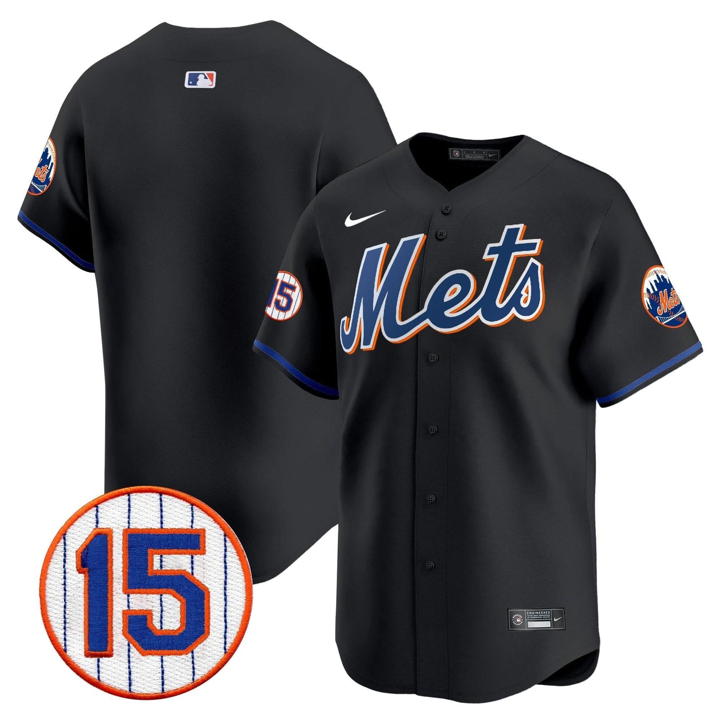 Men's New York Mets Jerry Grote Patch Vapor Premier Limited Jersey - All Stitched