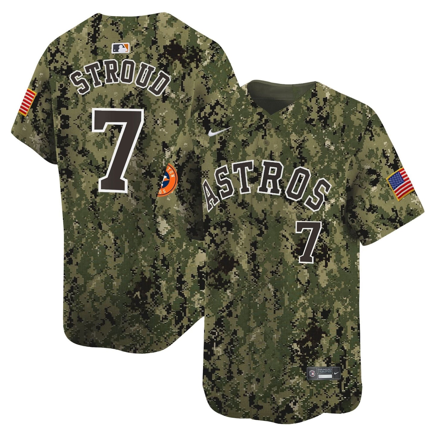 Men's Houston Astros USMC Alternate Vapor Premier Limited Jersey - All Stitched