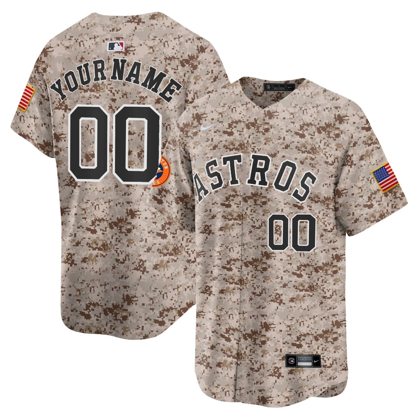 Houston Astros USMC Alternate Vapor Premier Limited Custom Jersey - All Stitched