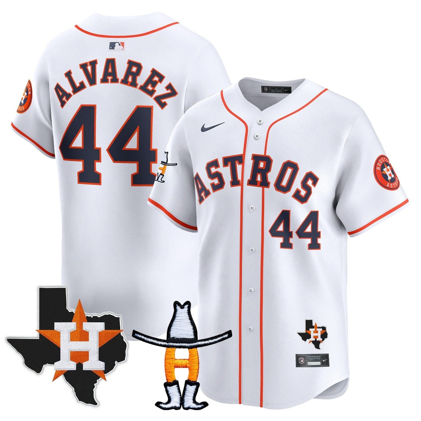 Men's Houston Astros Houston Rodeo Patch Vapor Premier Limited Jersey V2 - All Stitched