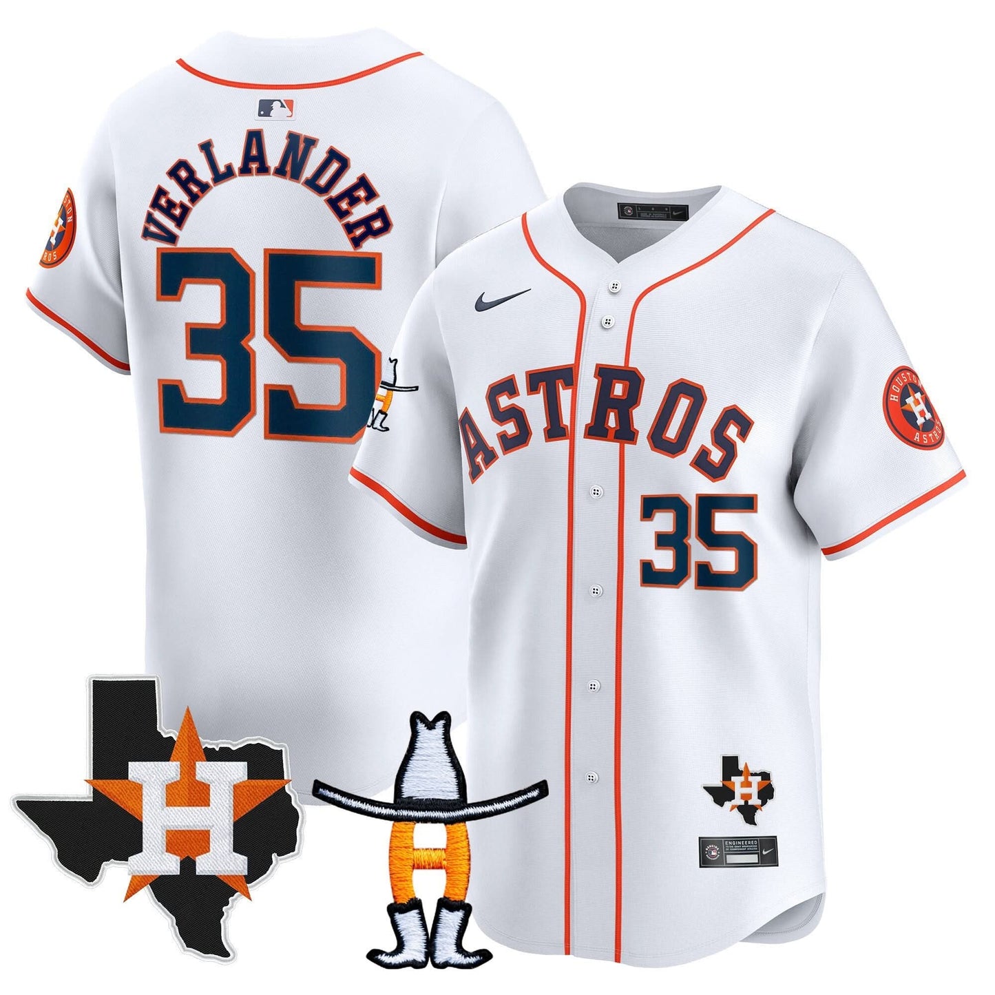 Men's Houston Astros Houston Rodeo Patch Vapor Premier Limited Jersey V2 - All Stitched