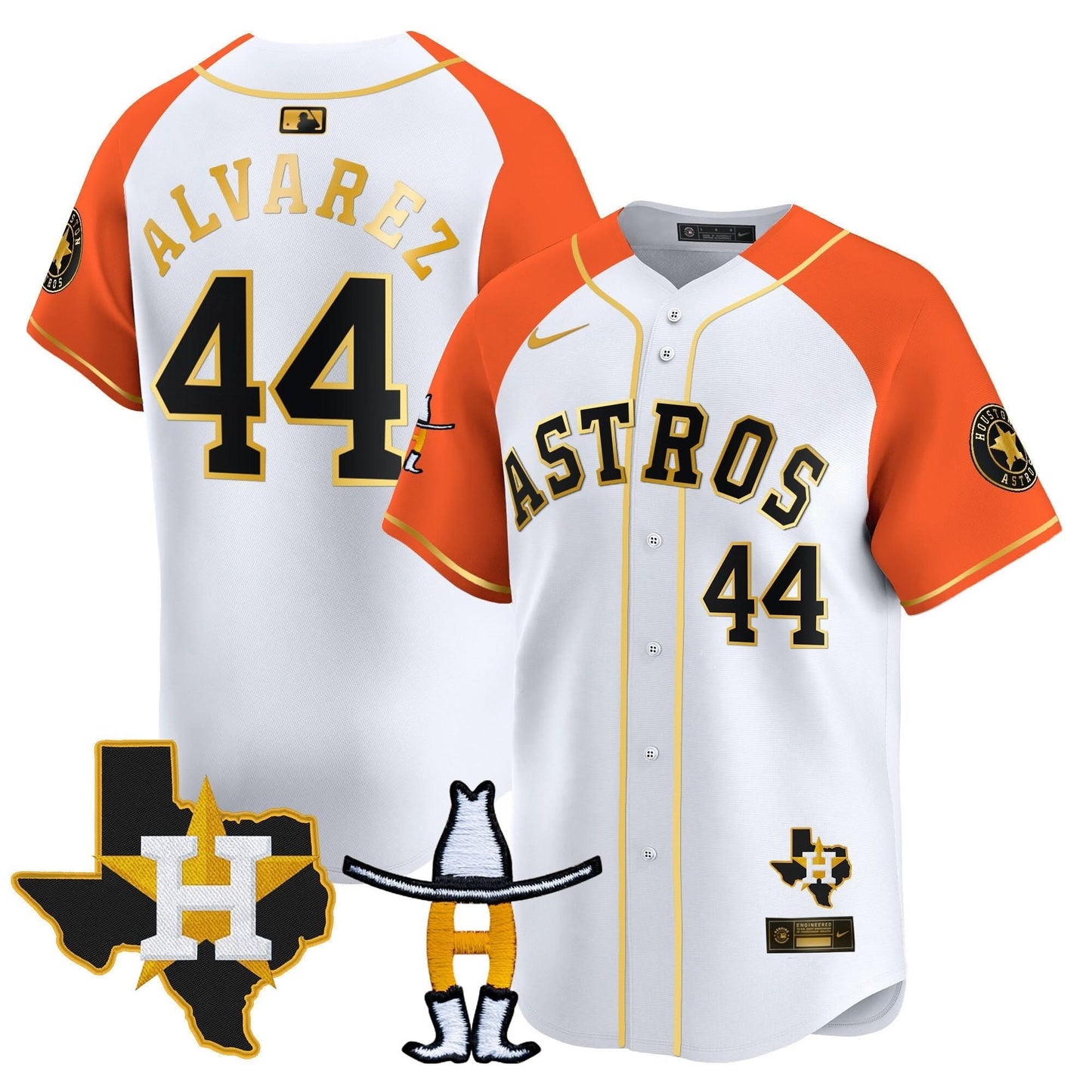 Men's Houston Astros Houston Rodeo Patch Vapor Premier Limited Jersey V2 - All Stitched