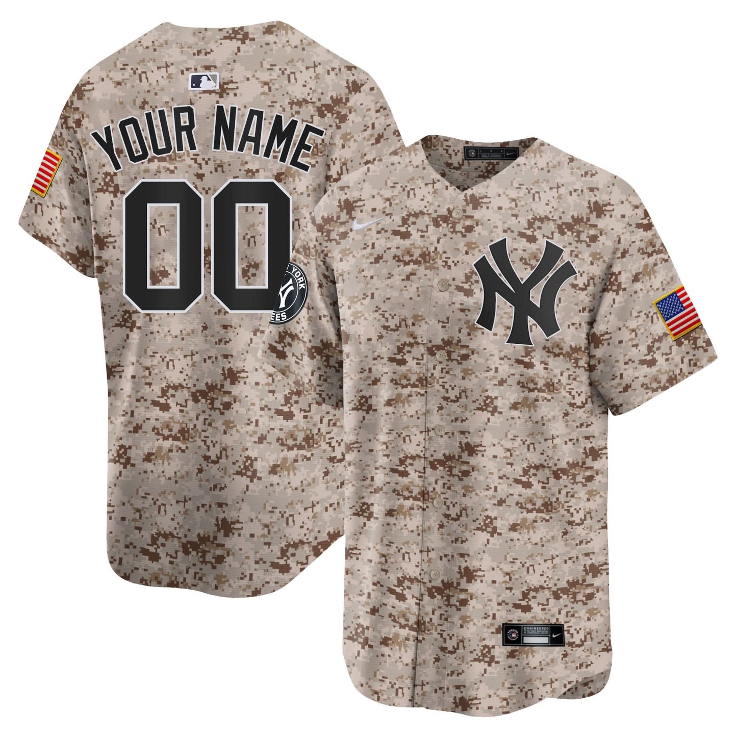 New York Yankees USMC Alternate Vapor Premier Limited Custom Jersey - All Stitched